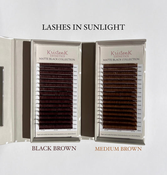 BROWN MATTE BLACK LASHES