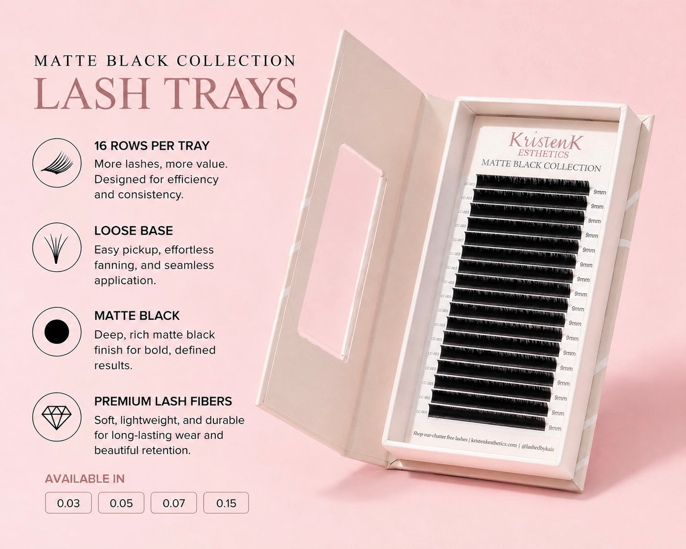 0.03 MATTE BLACK - Lash Tray