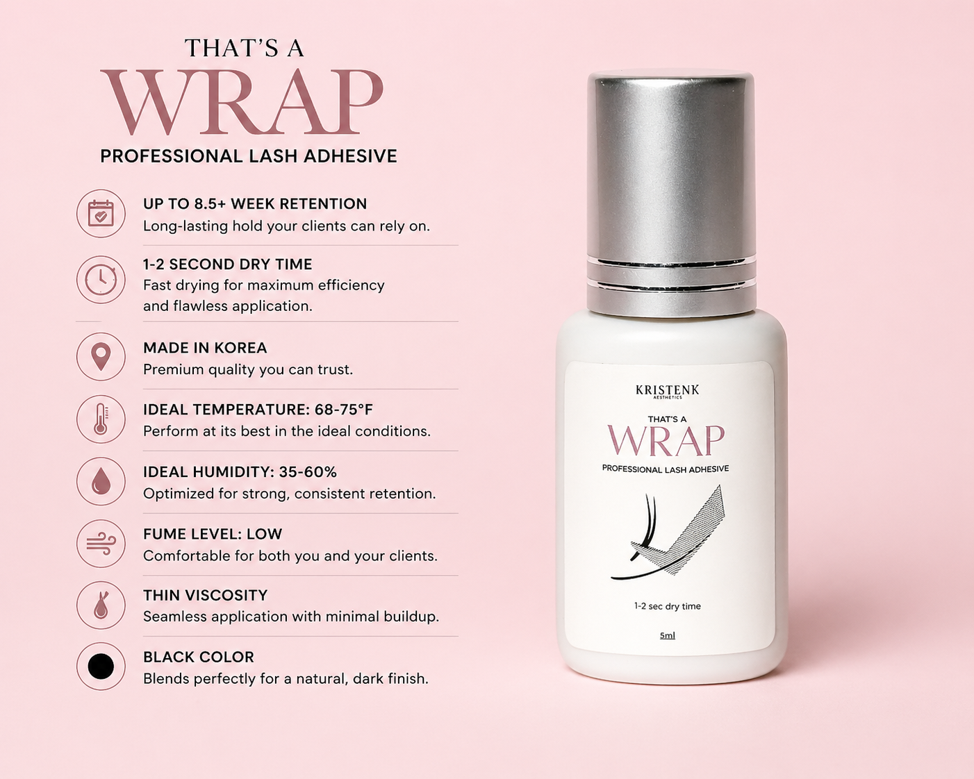 Wrapped Lash Adhesive